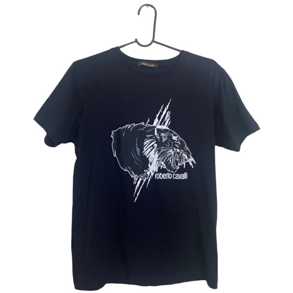 Roberto Cavalli SZ L black graphic tiger t-shirt